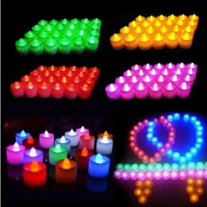 Festival Decorative – LED Tealight Candles (Multi, 24 Pcs)